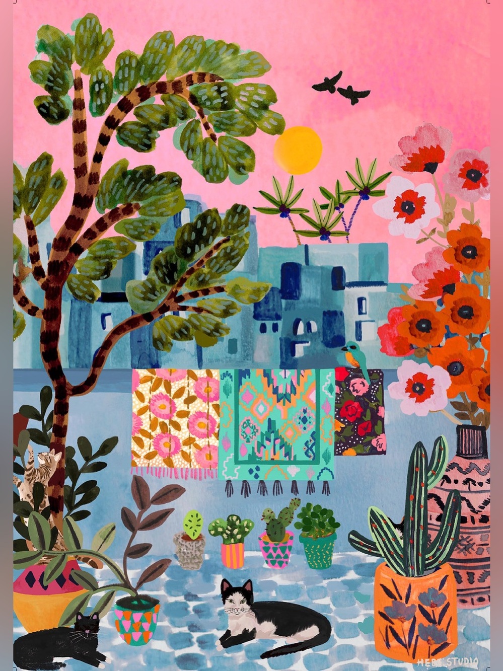 Very Rare Hebe Studio Moroccan Cats 1000 piece puzzle